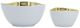 A & B Home 2-Piece Gold/White Ceramic Bowl Set-1