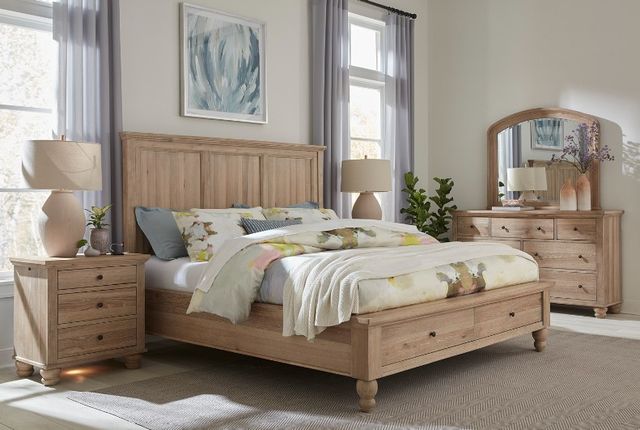 aspenhome® Cambridge Modern Khaki California King Storage Panel Bed-3