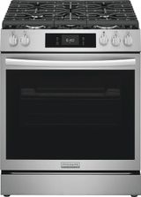 Frigidaire Gallery® 30'' Smudge-Proof® Stainless Steel Slide-In Gas Range with Stone-Baked Pizza
