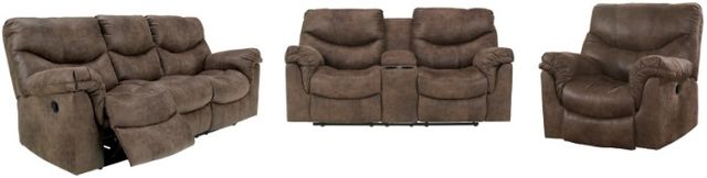 Signature Design by Ashley® Alzena 3-Piece Gunsmoke Living Room Set with Reclining Sofa-0