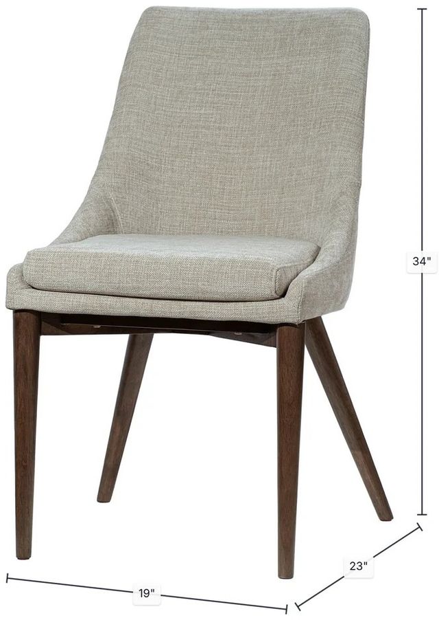LH Home Fritz Dark Grey/Taupe Dining Side Chair-2