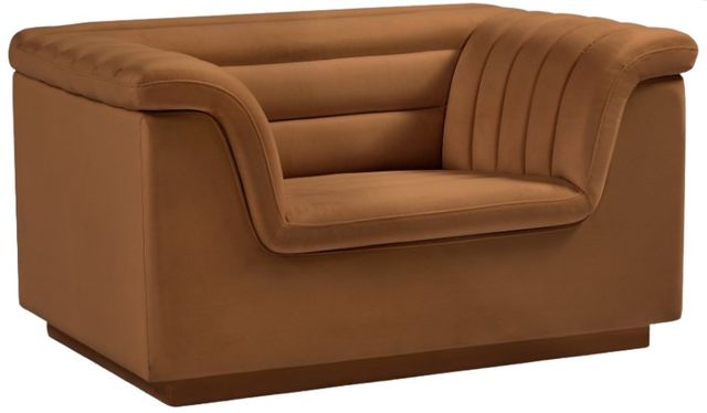 Meridian Furniture Cascade Saddle Velvet Fabric Chair-0
