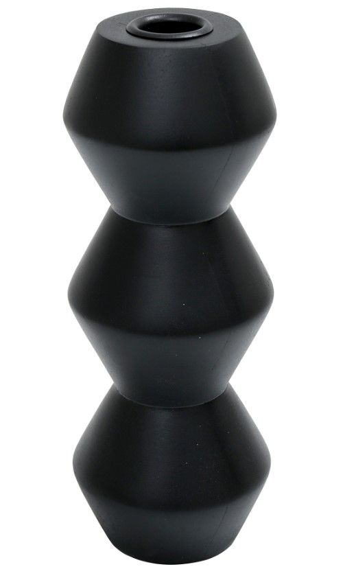 Moe's Home Collection Sequence Black Large Wooden Candle Holder-0