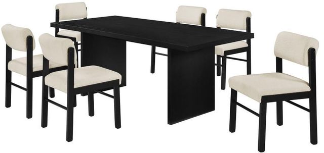 Coaster® Decker 7-Piece Black/Cream Dining Table Set-0