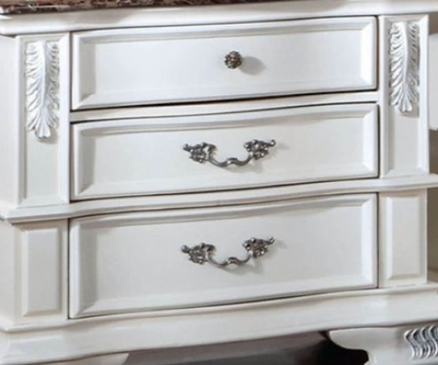 Furniture of America® Esparanza Pearl White Nightstand-2