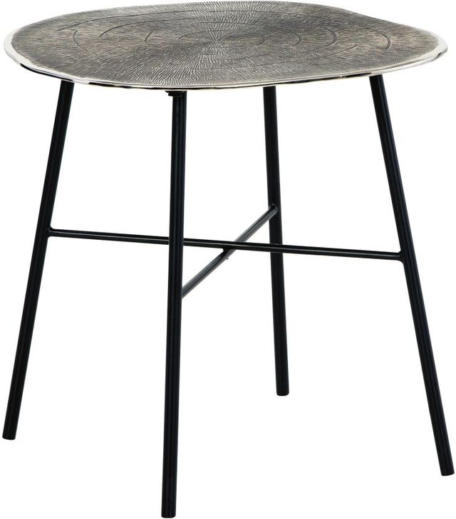 Signature Design by Ashley® Laverford 2-Piece Black/Chrome Living Room Table Set-2