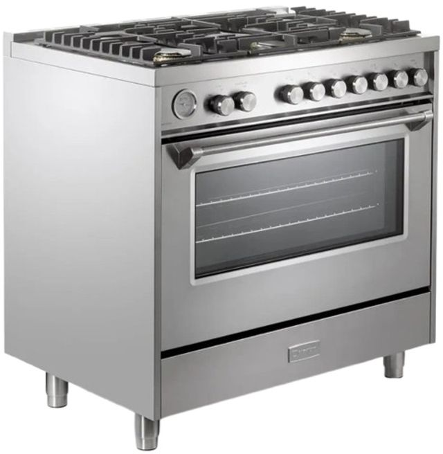 Verona® Ultima 36" Stainless Steel Pro Style Gas Range-1