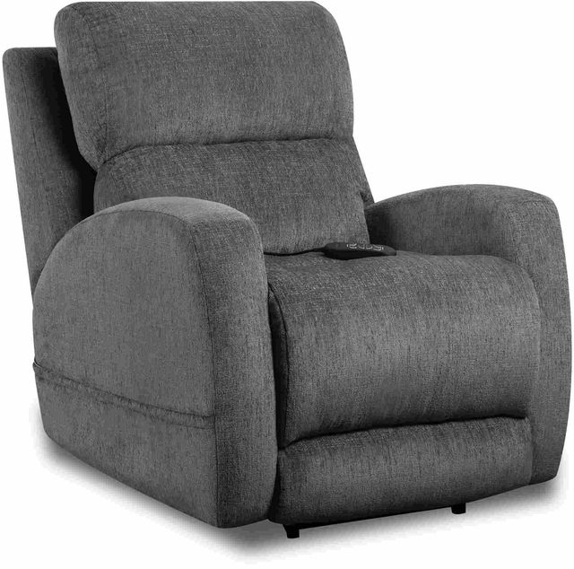 HomeStretch Custom Comfort Gray Wall-Saver Power Recliner with Side Pocket-0