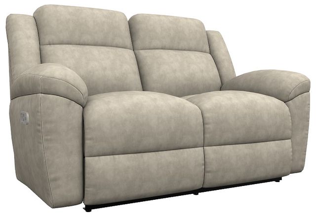 La-Z-Boy® Joel Stucco Power Reclining Loveseat with Headrest-0