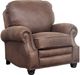 BarcaLounger® Longhorn Sanded Dark Bomber Leather Manual Recliner-0