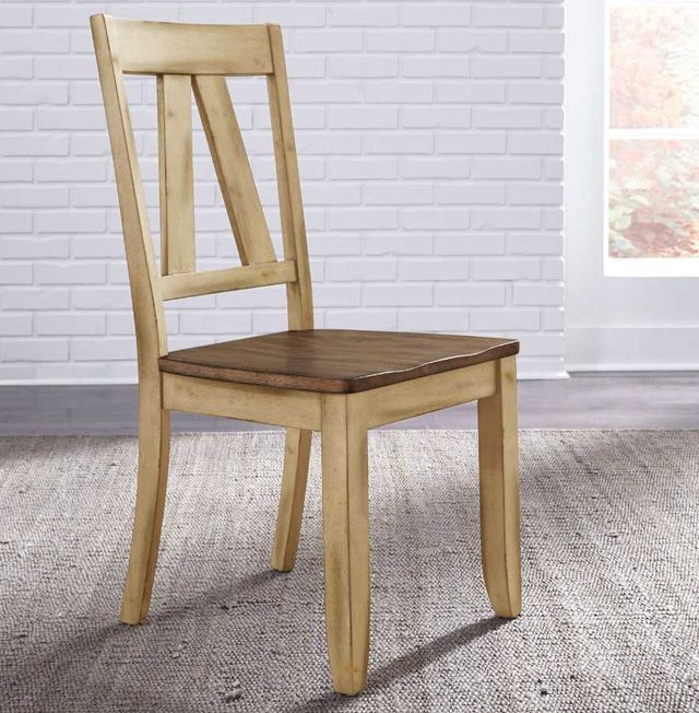 Liberty Furniture Lindsey Farm Brown/Natural Splat Back Dining Side Chair-1