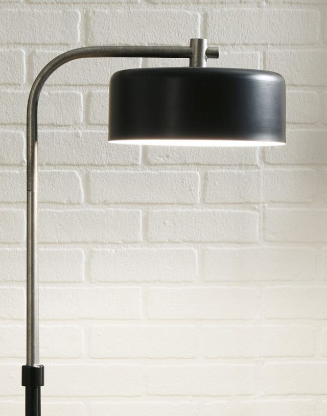 Signature Design by Ashley® Eliridge Antique Silver/Black Floor Lamp-2