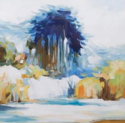 Stylecraft Reflection II Blue/Brown/Gray/Green/Orange/Yellow/White Wall Art-1