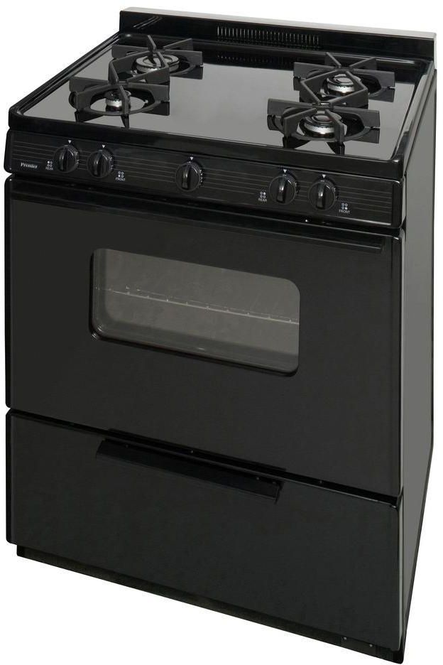 Premier 30" Black Freestanding Gas Range-1