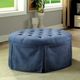 Furniture of America® Claes Blue Ottoman-1