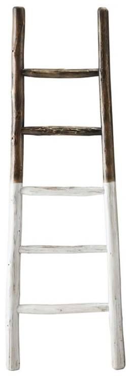 Progressive® Furniture Millie French Roast/Linen White Blanket Ladder-0