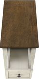 Monarch Specialties Inc. Antique White/Espresso Veneer 2-Tier Narrow Accent Table-2