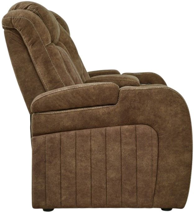 Signature Design by Ashley® Wolfridge Brindle Power Reclining Loveseat-2