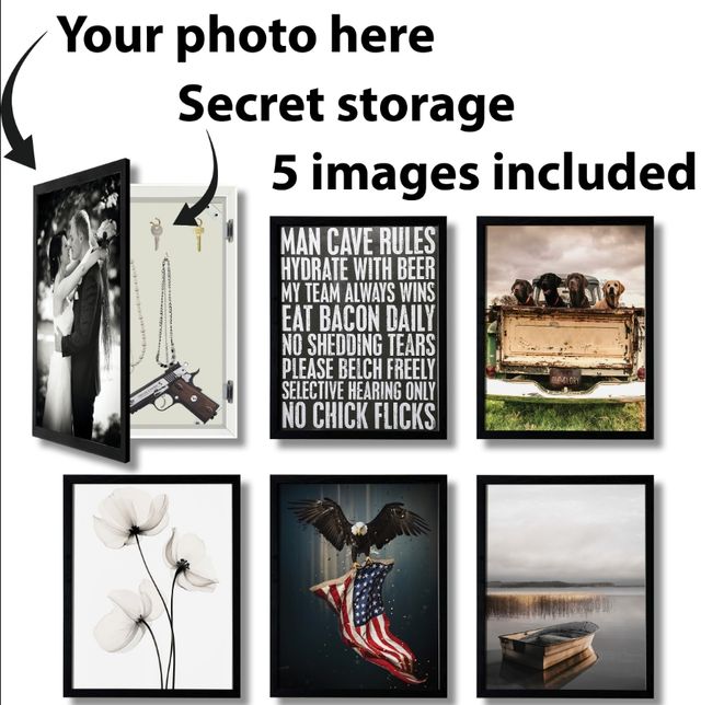 Classy Living Creative Black Secret Storage Wall Art-1