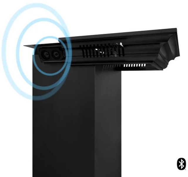 ZLINE Black Stainless Steel Crown Molding with Built-in Bluetooth Speakers-3