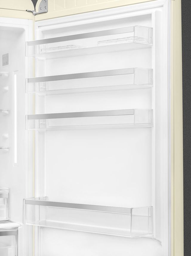Smeg Retro Style 28 in. 18.0 Cu. Ft. Cream Bottom Freezer Refrigerator-3