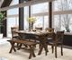 Mazin Furniture Pandora 6-Piece Warm Oak Brown Dining Set-0