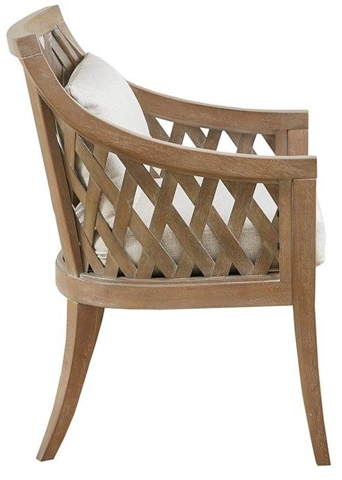 Olliix by Madison Park San Pedro Natural Wood Barrel Chair-1