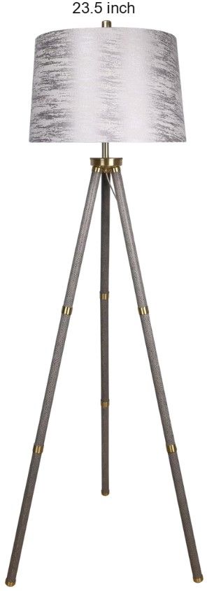 Classy Living Luxe Tripod Elegance Greige Floor Lamp-0