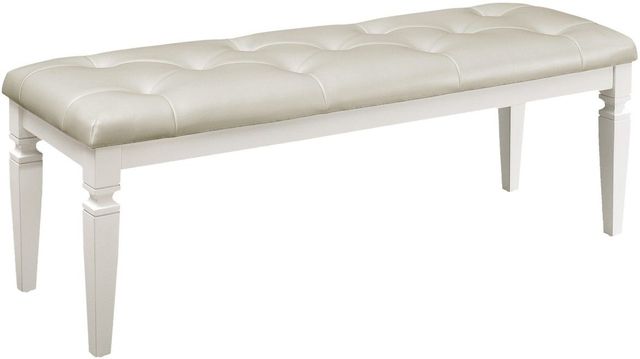 Homelegance® Allura White Bench-0