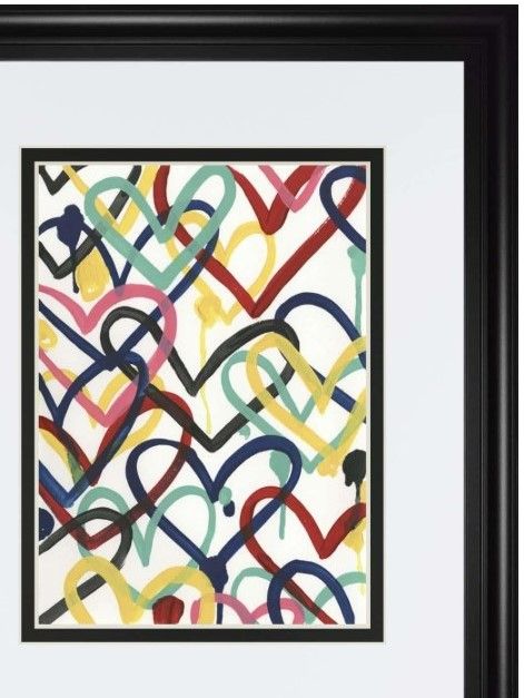 Classy Living June Erica Vess Heart Scribbles II 34" Wall Art-1