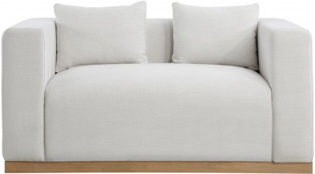 Meridian Furniture Alfie Cream Linen Textured  Loveseat-1