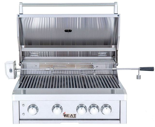 Heat 4-Burner Stainless Steel Built-In Natural Gas Grill-2