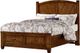 Vaughan-Bassett Rustic Cottage Rustic Cherry Queen Poster Storage Bed-0