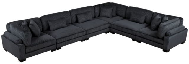 Homelegance® Traverse 6-Piece Black Modular Sectional-0