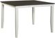 American Wholesale Furniture Gray Pub Height Table with White Base-0