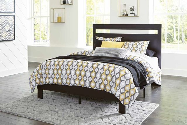 Signature Design by Ashley® Finch Black Full Panel Platform Bed-3