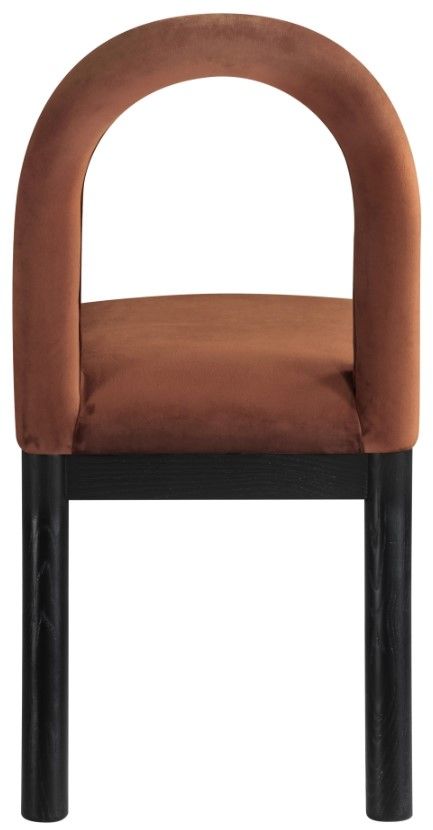 Meridian Furniture Conrad Cognac/Black Upholstered Dining Side Chair-3