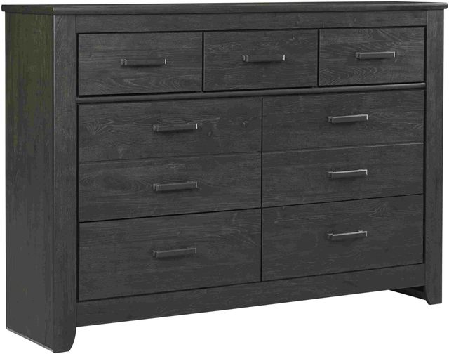 Signature Design by Ashley® Brinxton 4-Piece Charcoal Queen/Full Panel Headboard Bedroom Set-2