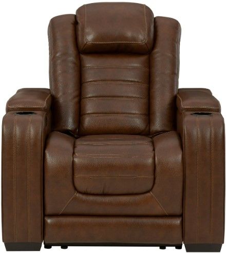 Signature Design by Ashley® Backtrack 3-Piece Chocolate Power Reclining Living Room Set-3