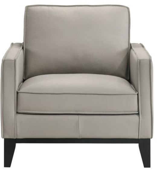 New Classic® Home Furnishings Aaron Leather Mist Gray Chair-2