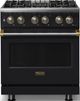 Viking® 5 Series 30" Onyx Pro Style Dual Fuel (LP) Range with Brushed Brass Trim-0
