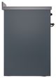 Ilve® Nostalgie II Noblesse 30'' Blue Gray Pro Style Induction Range with Burnished Trim-2
