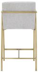VIG Furniture Modrest Burnham Brass/Light Gray Counter Stool-2