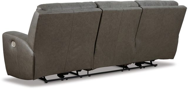 Signature Design by Ashley® Roman Smoke Power Reclining Sofa-4