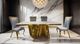 Furniture of America® Basilicata 7-Piece Gold Dining Table Set with Gray Chairs-0