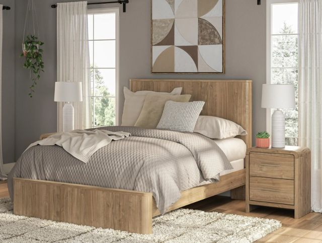 Signature Design by Ashley® Dovander Warm Natural Brown Full Panel Bed-1