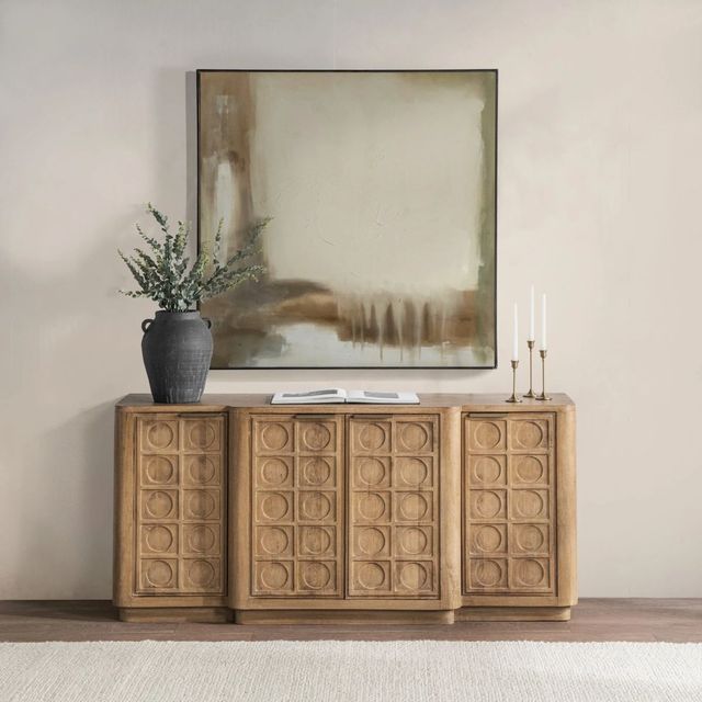 Classic Home Cleveland Sandy Taupe 4-Door Cabinet-1