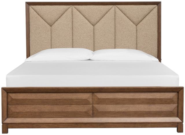 Magnussen Home® Callisto Bourbon Brown California King Panel Bed with Upholstered Headboard-2
