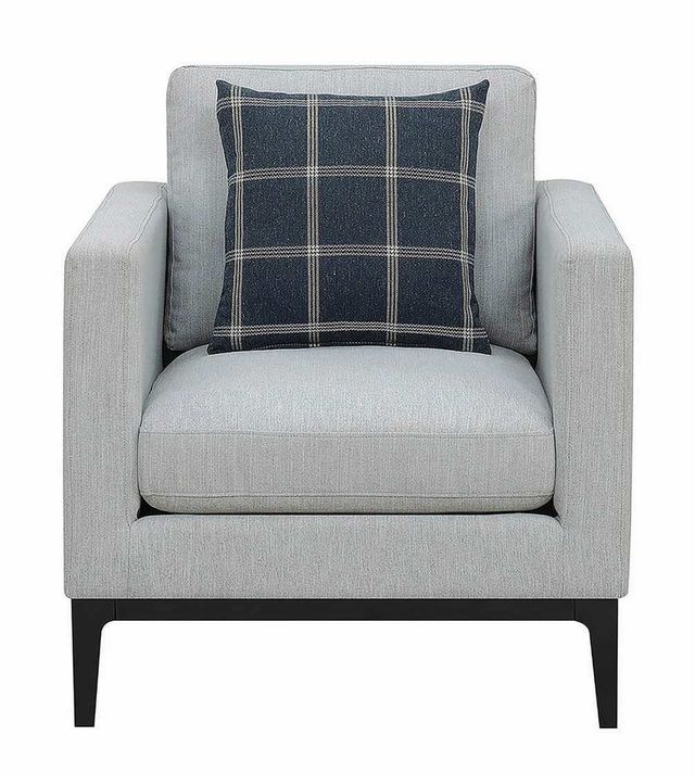 Coaster® Apperson Light Grey Cushioned Back Chair-1