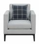 Coaster® Apperson Light Grey Cushioned Back Chair-1